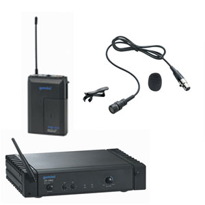 WIRELESS MICROPHONE A wireless microphone uses radio signals to transmit sound so it does not need to be plugged into the camera. Eliminating the audio cable between the speaker and the camera is very handy in many situations.