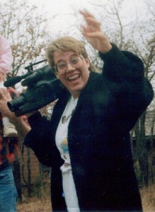 Lorraine Grula with video camera